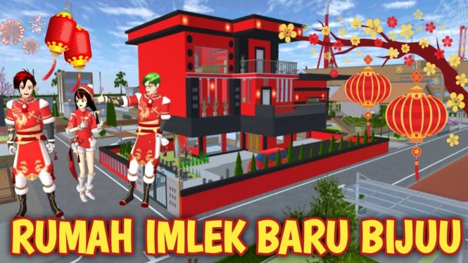 Rumah Imlek di Sakura School Simulator