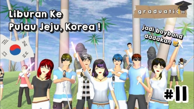 Liburan Seru ke Korea di Sakura School Simulator: Bertemu Artis Drakor