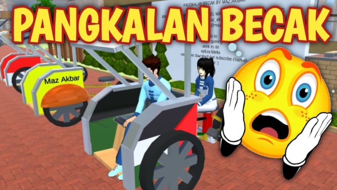 Cara Mudah Jadi Tukang Service Becak Keliling di Sakura School Simulator