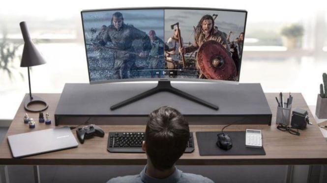 Samsung Curved LED Monitor 27 Inch LC27R500FHEXXD: Monitor Layar Lengkung Stylish untuk Kenyamanan Maksimal