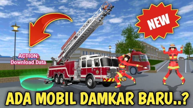 Pemadam Kebakaran Realistis di Sakura School Simulator