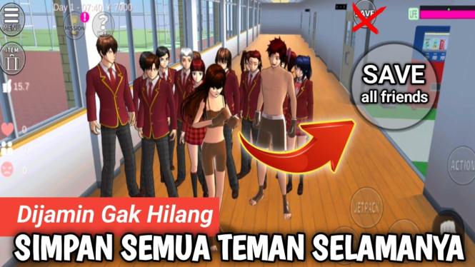 Panduan Cara Save Semua Teman Agar Tidak Hilang di Sakura School Simulator