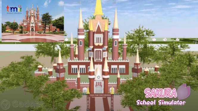 Cara Berkunjung ke Taman Mini Indonesia Indah di Sakura School Simulator