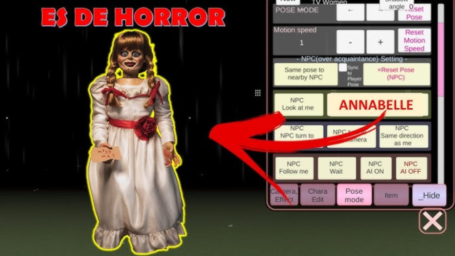 Membuat Karakter Anabelle yang Mengerikan di Sakura School Simulator