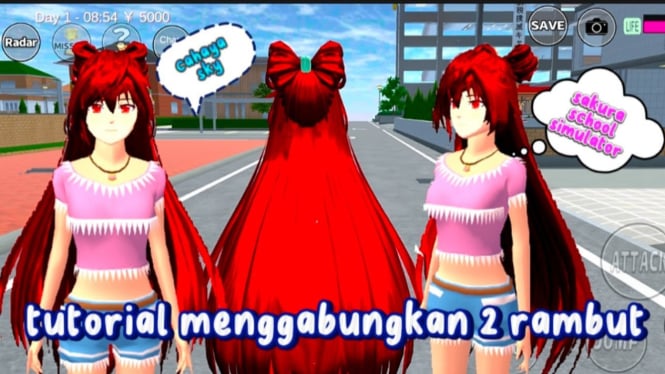 Panduan Praktis Gabungkan Gaya Rambut di Sakura School Simulator