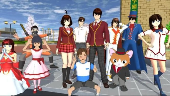 Kota di Atas Langit Sakura School Simulator