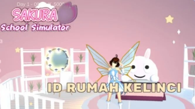 Berkunjung Rumah Kelinci di Sakura School Simulator