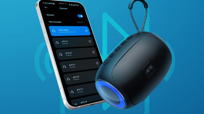 JETE S1B: Speaker Bluetooth dengan Suara Jernih, Bass Ngebass, dan RGB Light Keren