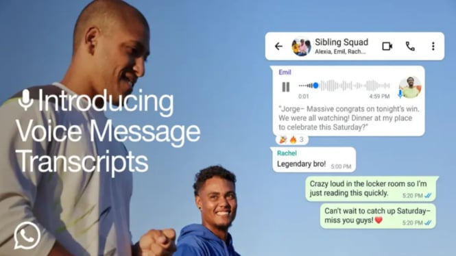 WhatsApp Resmi Luncurkan Fitur Transkripsi Pesan Suara, Mudahkan Pengguna Berkomunikasi
