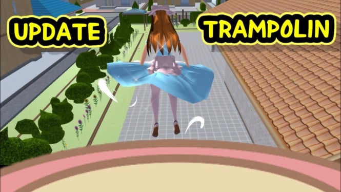 Trampolin di Sakura School Simulator