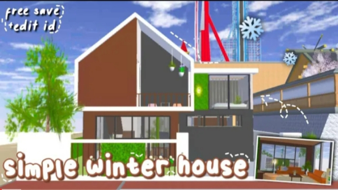 Rumah Musim Dingin di Sakura School Simulator