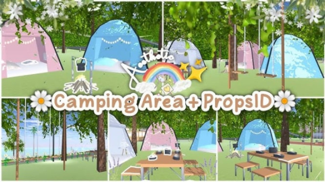 Membuat Tenda Camping di Sakura School Simulator