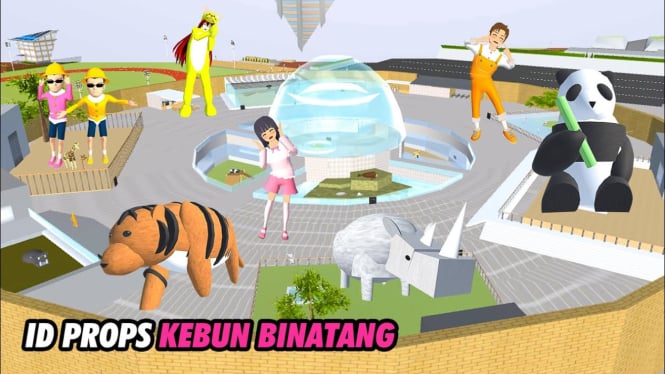 Kebun Binatang Mini di Sakura School Simulator