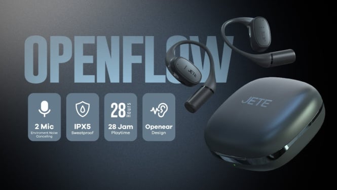 JETE OPENFLOW: Earbud Ringan dengan Kualitas Suara High Fidelity dan Desain Praktis