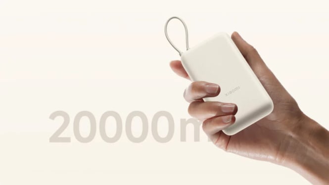 Xiaomi Rilis Power Bank 33W 20.000mAh dengan Kabel Terintegrasi