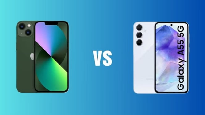 Samsung Galaxy A55 5G vs Apple iPhone 13