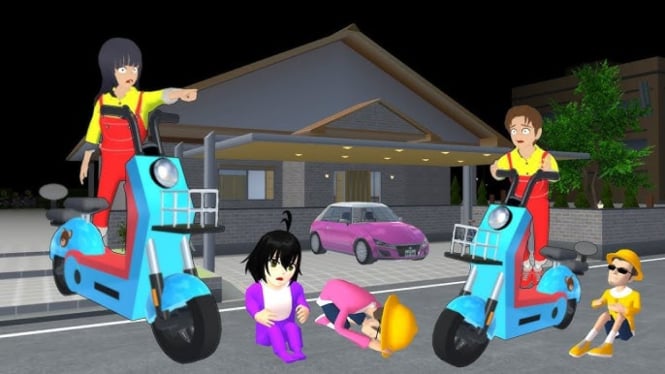 Motor Listrik di Sakura School Simulator