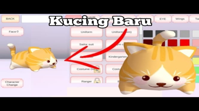 Boneka Kucing di Sakura School Simulator