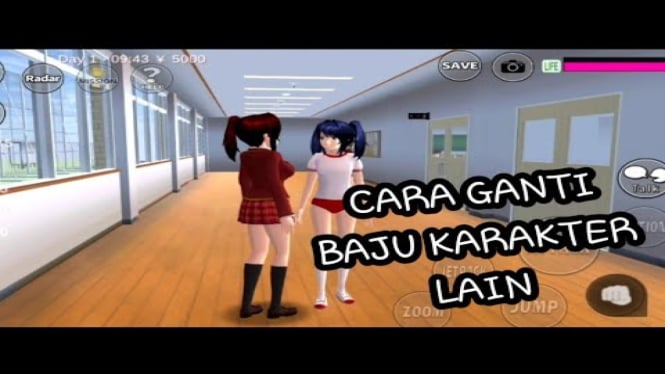 Mengganti Baju di Sakura School Simulator