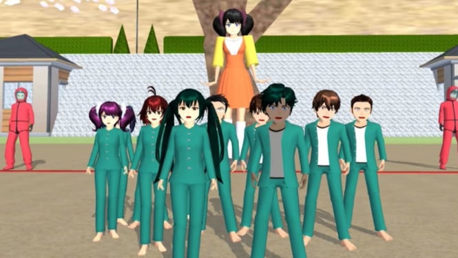 Petualangan Menantang Arena Squid Game di Sakura School Simulator