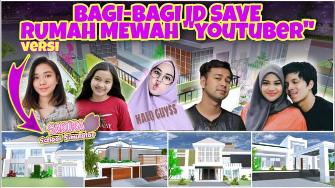 Kumpulan Lengkap ID Rumah YouTuber di Sakura School Simulator