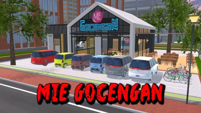 Coba Cara Unik Makan Mie di Warung Sakura School Simulator