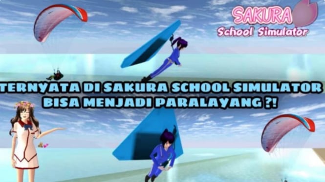 Panduan Terbang dengan Parasut di Sakura School Simulator: Begini Caranya