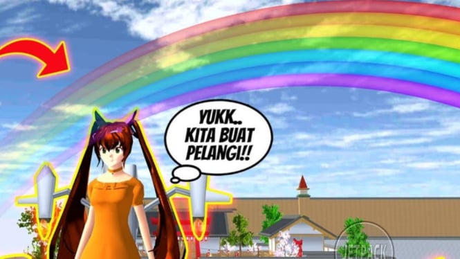 Panduan Mudah dan Cepat Membuat Pelangi di Sakura School Simulator