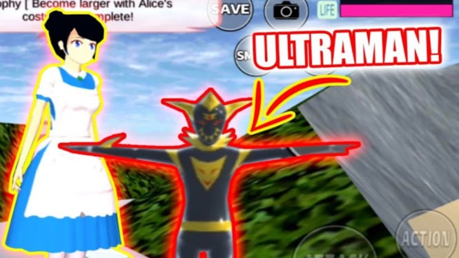 Panduan Cara Mudah Menjadi Karakter Ultraman di Sakura School Simulator