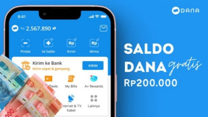 BURUAN! Daftar Cuma Pakai Nomor HP, Saldo DANA Gratis Rp 199 Ribu Langsung Cair!