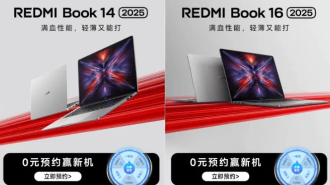 Laptop Redmi Book 14/16 2025 Resmi Meluncur: Baterai Tahan Lama, Performa Hebat!