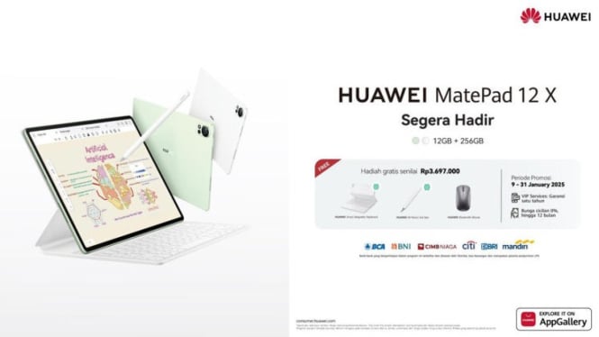 HUAWEI MatePad 12 X: Tablet Premium dengan Bonus Senilai Rp3 Jutaan!