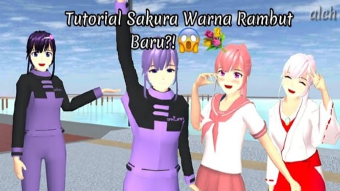 Cara Mengganti Gaya Rambut Karakter di Sakura School Simulator