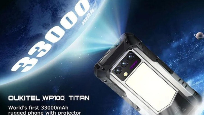 Oukitel WP100 Titan: Ponsel Tangguh dengan Lampu Super dan Proyektor Canggih