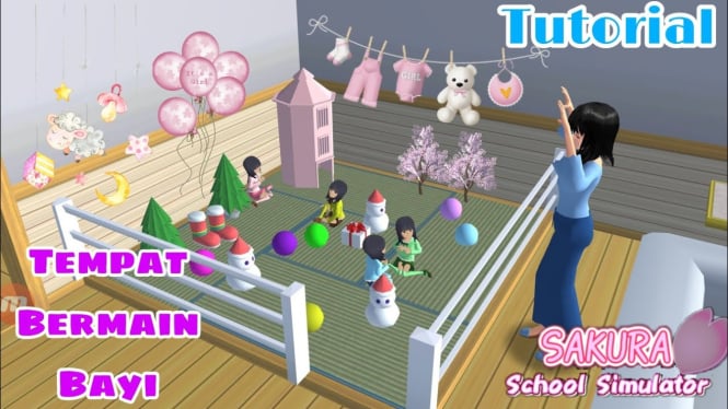 Tempat Bermain Bayi di Sakura School Simulator