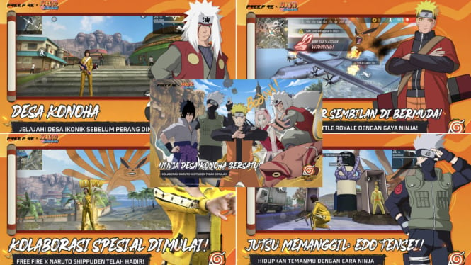 Free Fire X Naruto Shippuden Hari ini! Nikmati Gameplay dan Bundle Eksklusif