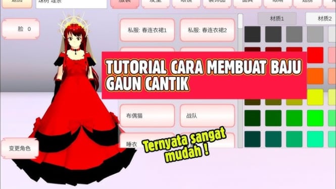 Membuat Kostum Baru di Sakura School Simulator