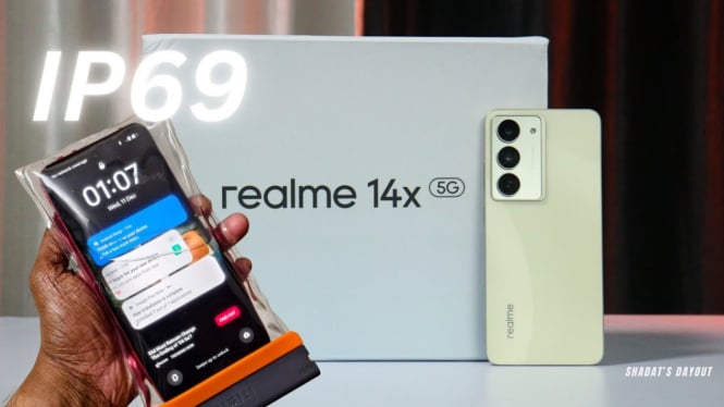 realme 14X 5G :  Sertifikasi IP69, Baterai 6.000 mAh, dan Chipset Dimensity 6300, Cocok untuk Segala