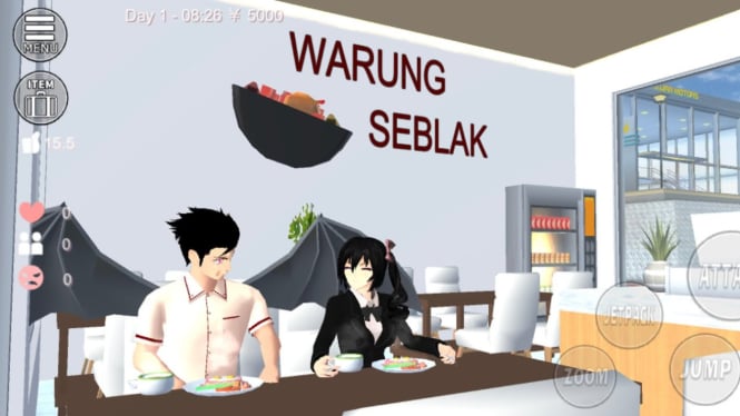 Panduan Mengunjungi Warung Seblak Rafael Smash di Sakura School Simulator