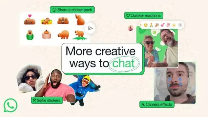 Fitur Baru WhatsApp 2025: Efek Kamera, Stiker Selfie, dan Reaksi Super Cepat