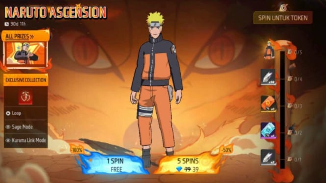 Cara Hemat Mendapatkan Skin Naruto di Free Fire: Strategi Gacha Diamond