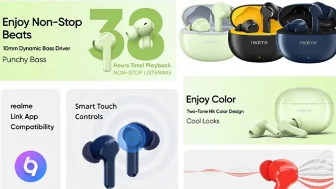 Realme Buds T110 Earbuds Diskon Gila,  Hemat Hingga Rp 400 Ribu!