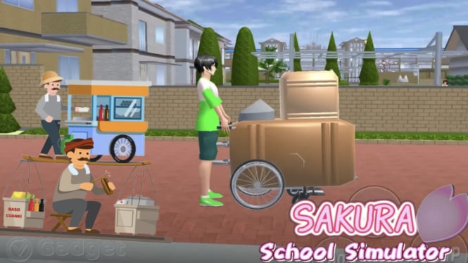 Cara Berjualan Bakso Cuanki di Sakura School Simulator dengan Gerobak