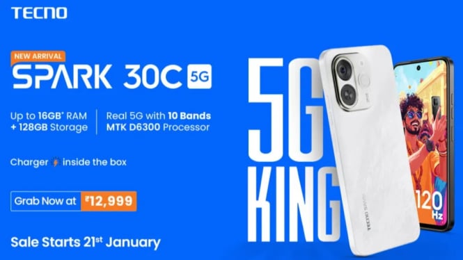 Tecno Spark 30C 5G 8GB RAM: Ponsel 5G Murah dengan Kinerja Luar Biasa!