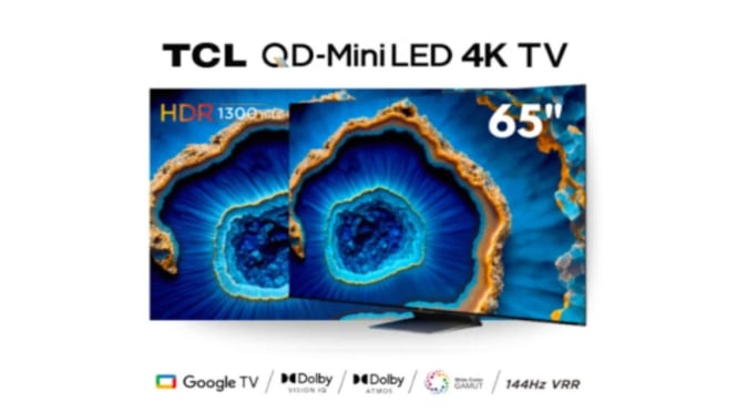 Smart TV 4K Mini LED TCL T6L: Hadir dengan Fuxi AI, Refresh Rate 288Hz dan Kecerahan XDR 1300 Nits