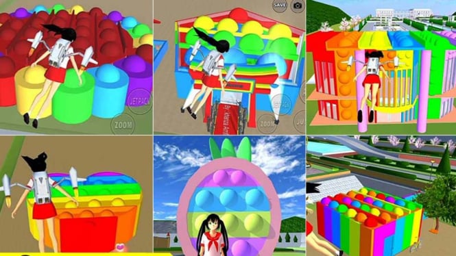 Rumah Pop It di Sakura School Simulator