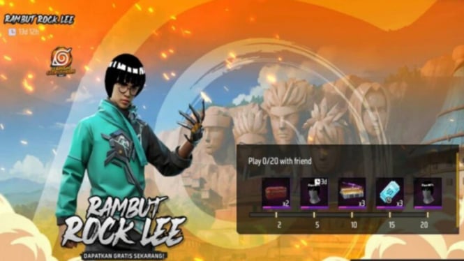 Cara Dapat Rambut Rock Lee di Free Fire Gratis! Auto Jadi Ahli Bela Diri Virtual