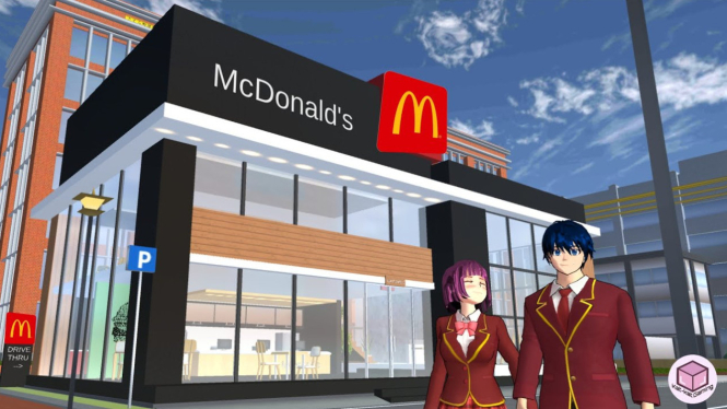 Eksplor Mc Donald’s di Sakura School Simulator dengan ID Props Ini!