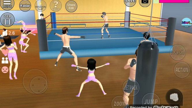 Lomba Tinju di Sakura School Simulator
