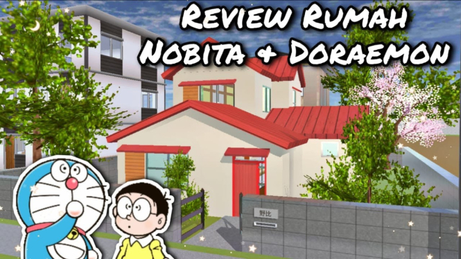 Rumah Doraemon di Sakura School Simulator